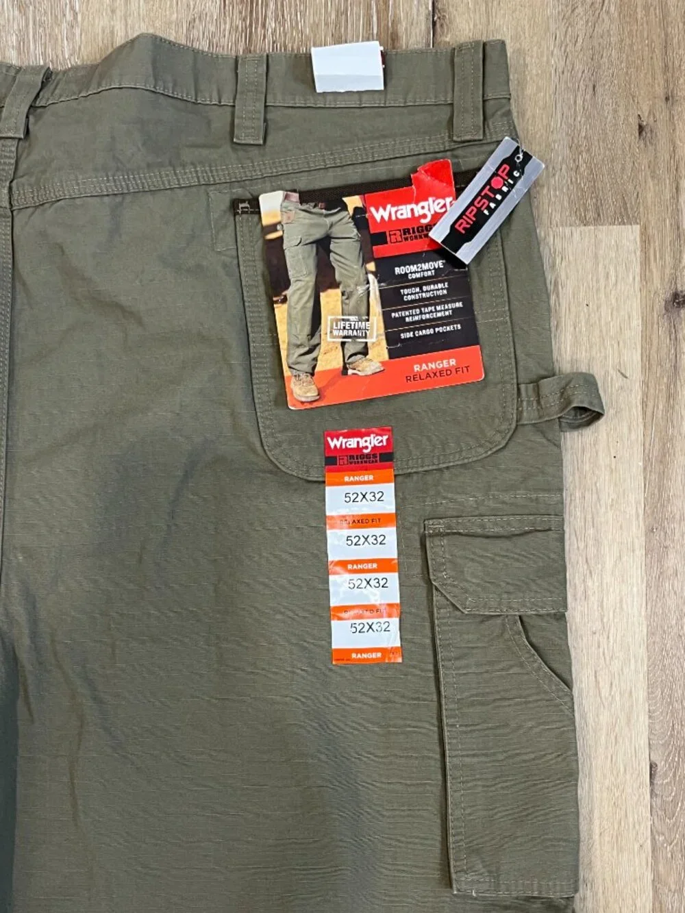 Wrangler Riggs Workwear Men's Ripstop Ranger Cargo Pants 52 X 32